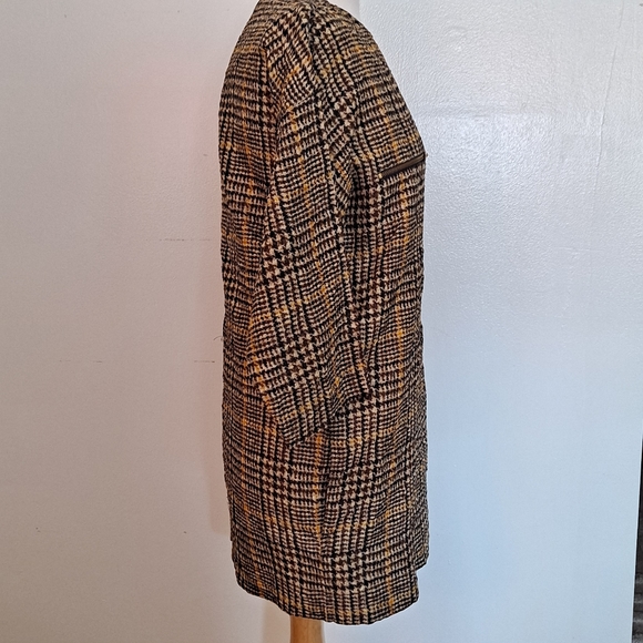 Celine Phoebe Philo Mini Dress Silk Lightweight Plaid Cream Black Brown - Picture 10 of 12